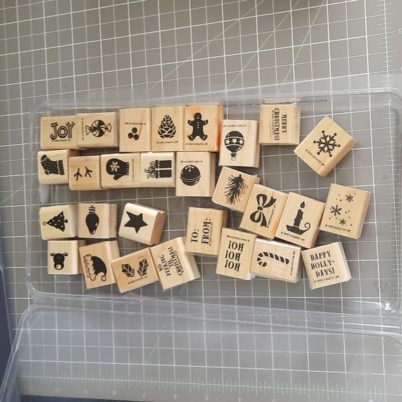 Holiday Sampler for Christmas 1999 rare 28 piece Stampin Up set. - Picture 1 of 5